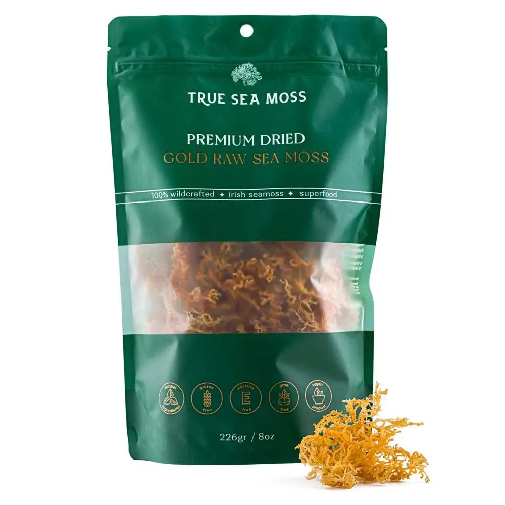 GOLD DRIED SEA MOSS Supplement TrueSeaMoss Tisan - infusion.organic