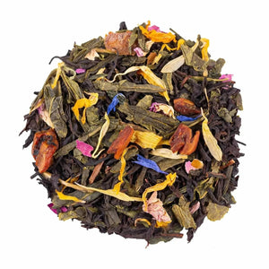 Flowery Powder - Green Tea - Black Tea, Fruity blend - infusion.organic