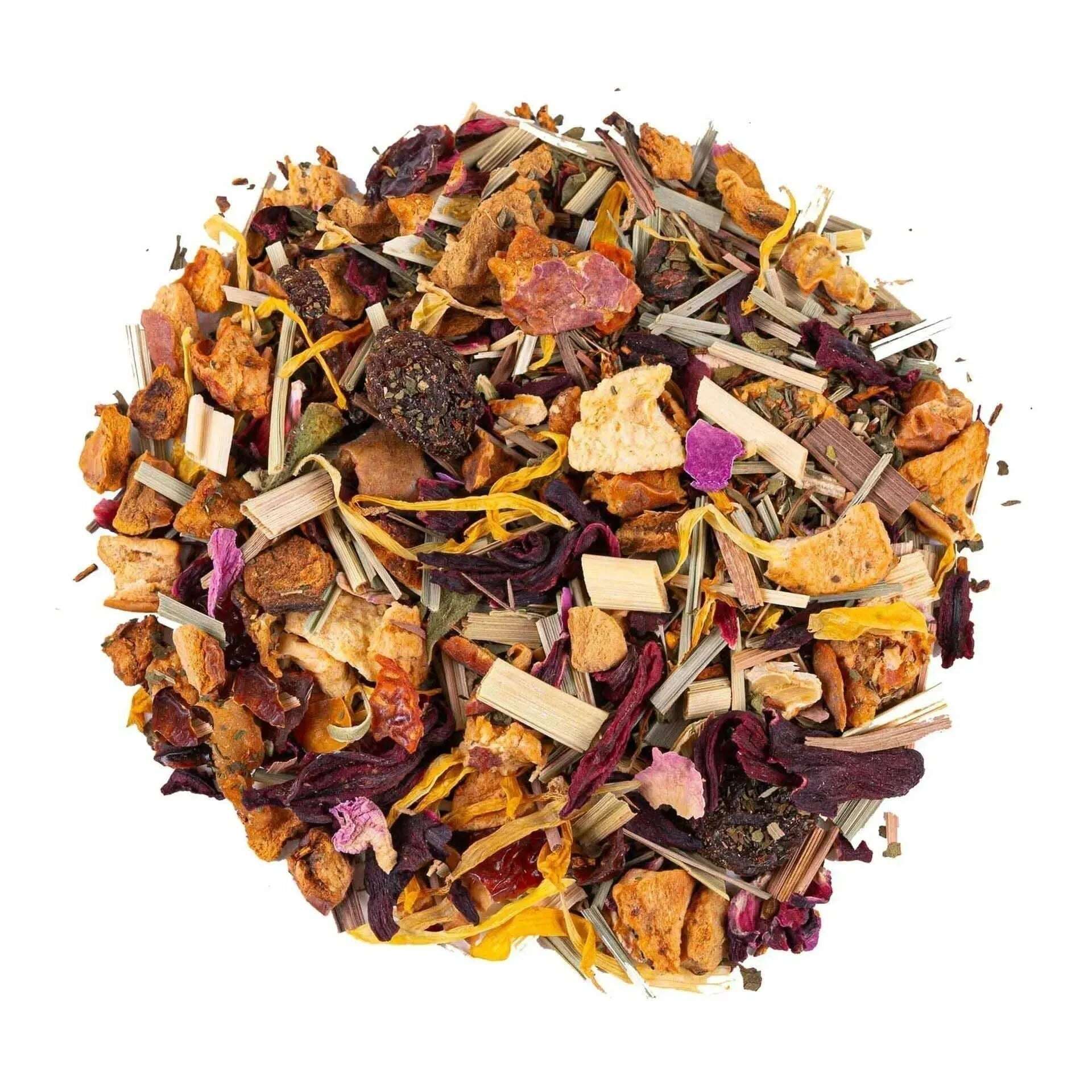 Hibiscus Peach - Green Tea - Fruity blend, Herbal tea, Rooibos & Honeybush - infusion.organic