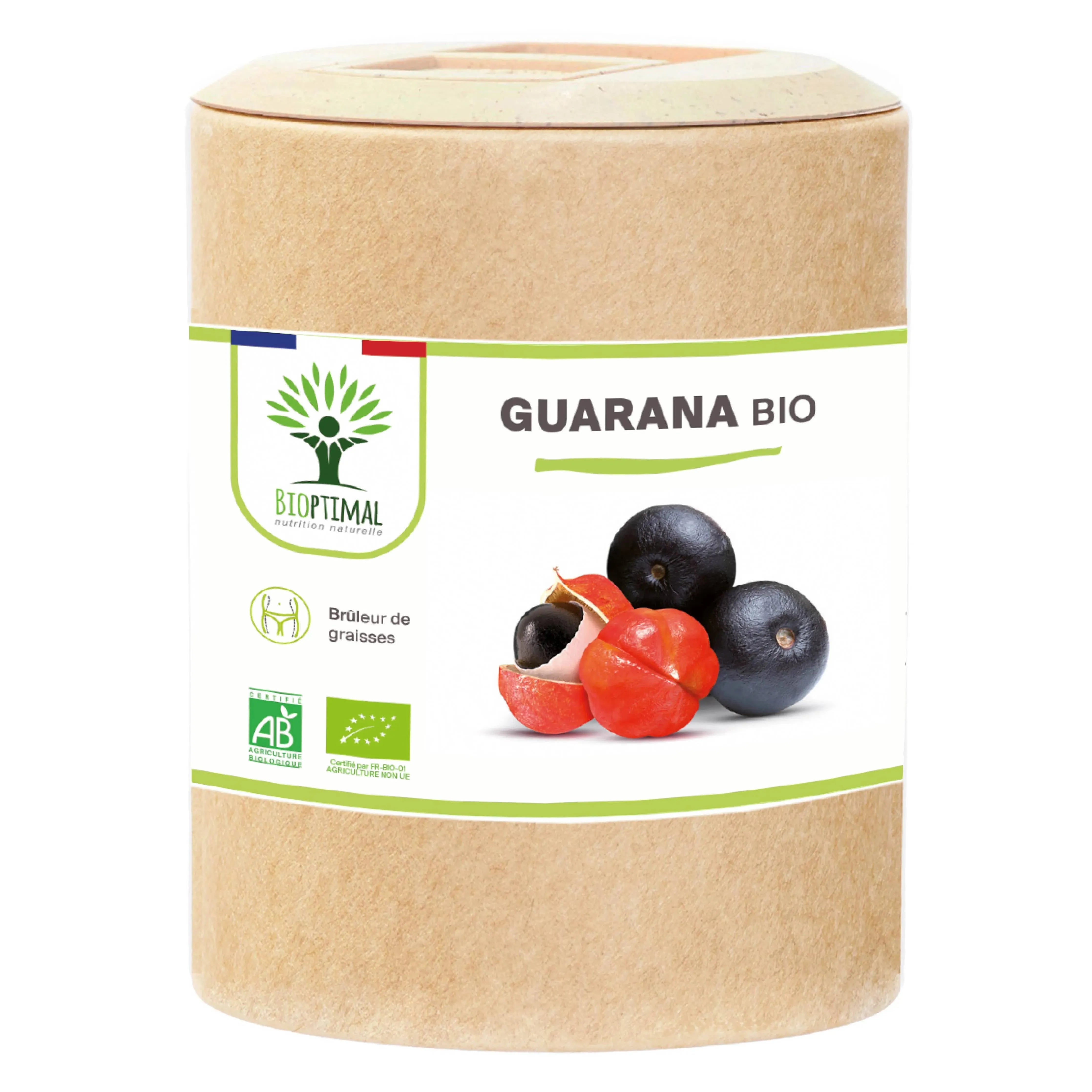 Guarana Bio - Dietary supplement - in capsules Supplement Bioptimal Tisan - infusion.organic