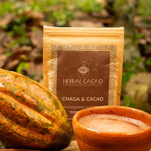 “Immune Support” | 500gram | Ceremonial Cacao & Chaga Herbal Cacao Tisan - infusion.organic