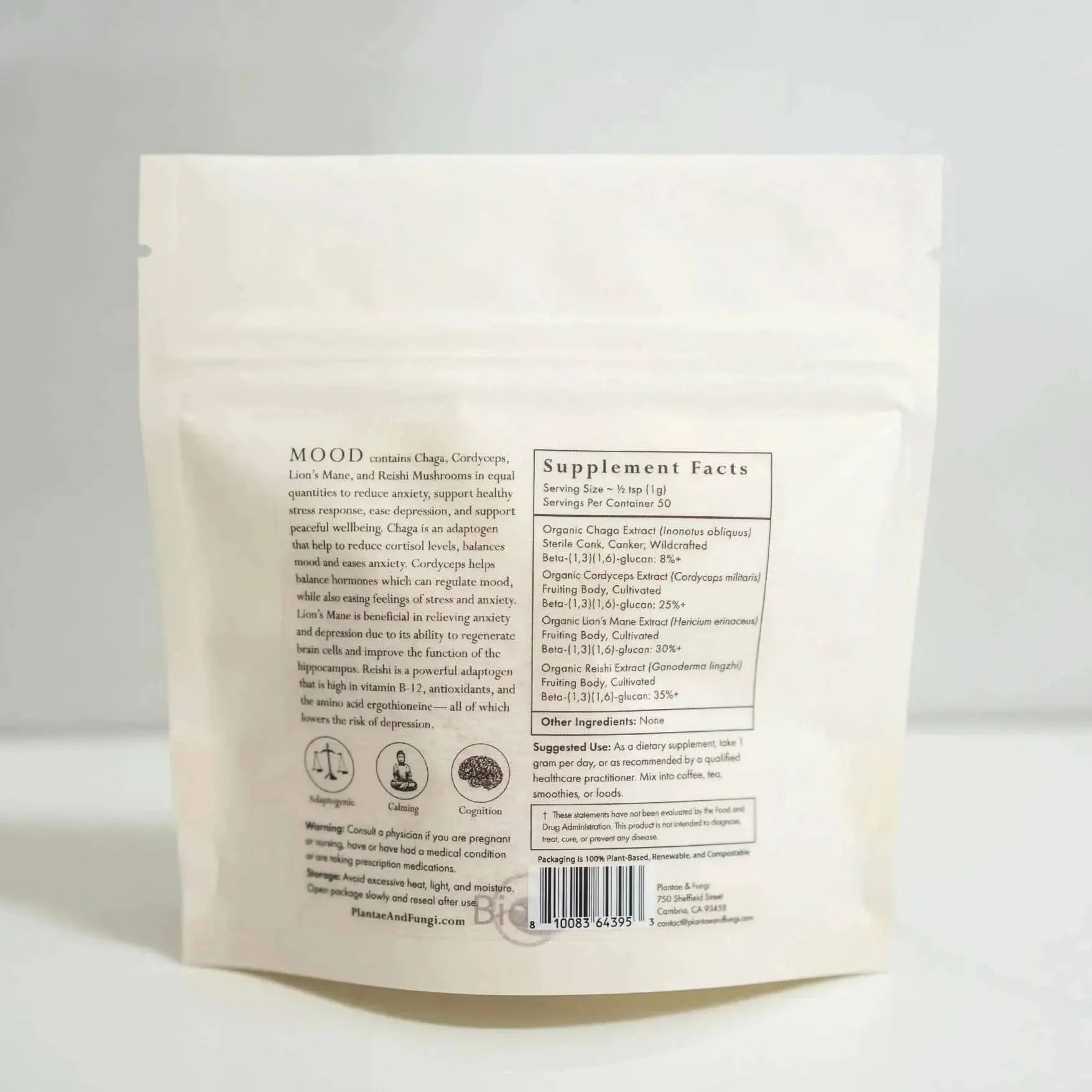 MOOD Mushroom Powder - Mushroom - Mushrooms, Supplement - infusion.organic