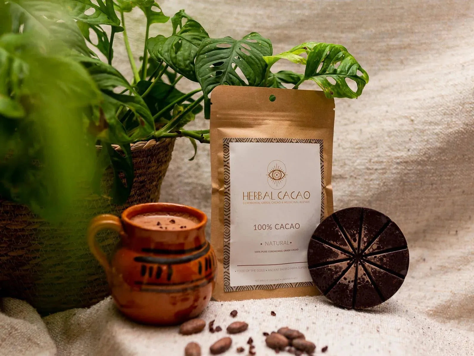 "Natural" 100% Ceremonial Cacao | Maya Mountain, Belize Herbal Cacao Tisan - infusion.organic