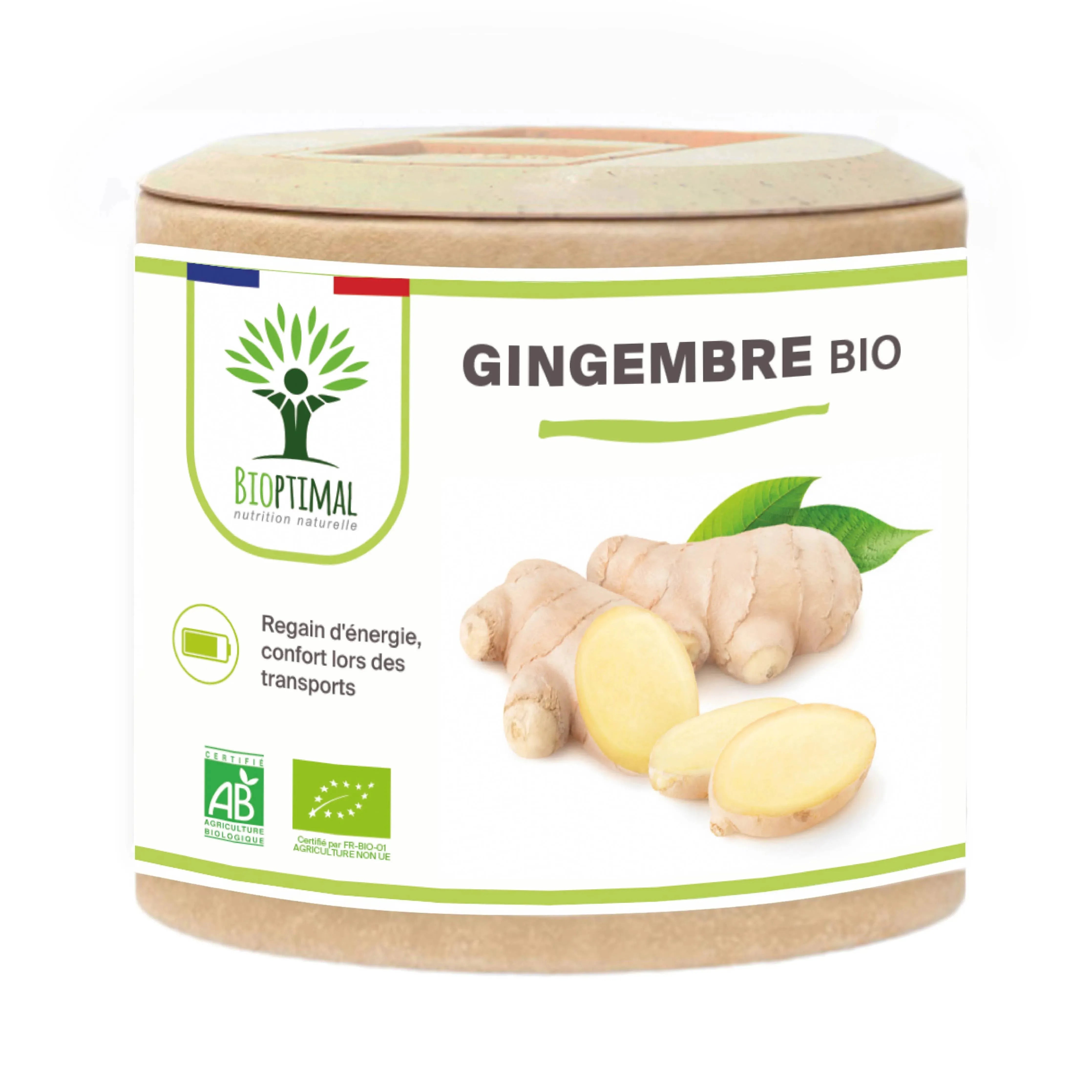 Organic ginger - Dietary supplement - in capsules Supplement Bioptimal Tisan - infusion.organic