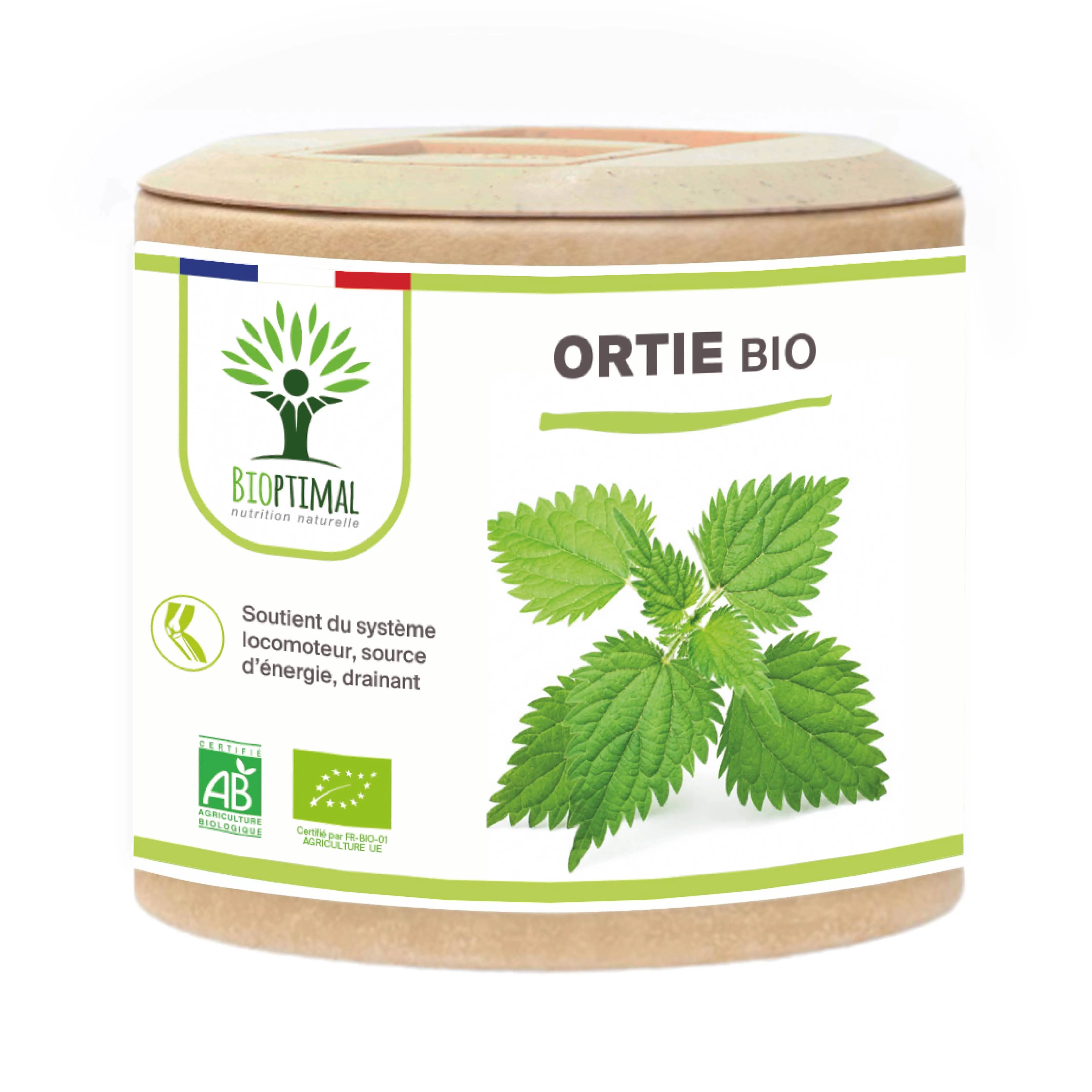 Organic nettle - Food supplement - in capsules Supplement Bioptimal Tisan - infusion.organic