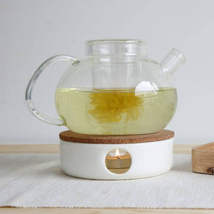 Porcelain and cork teapot stand Teaware Tea soul infusion.organic