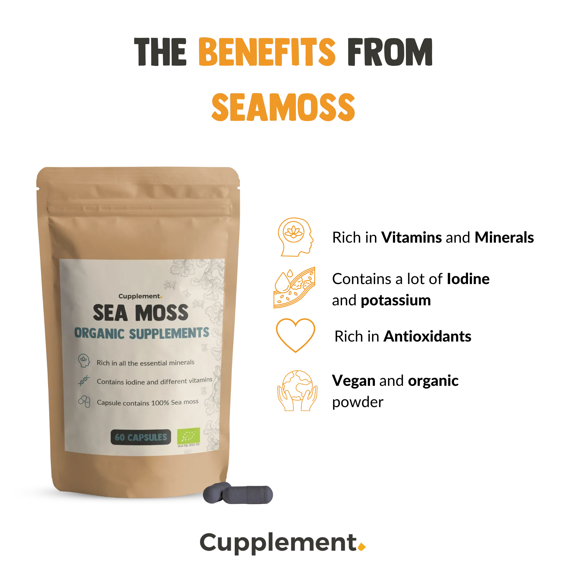 Sea moss Capsules - Sea Moss - Minerals, Sea Moss, Supplements - infusion.organic