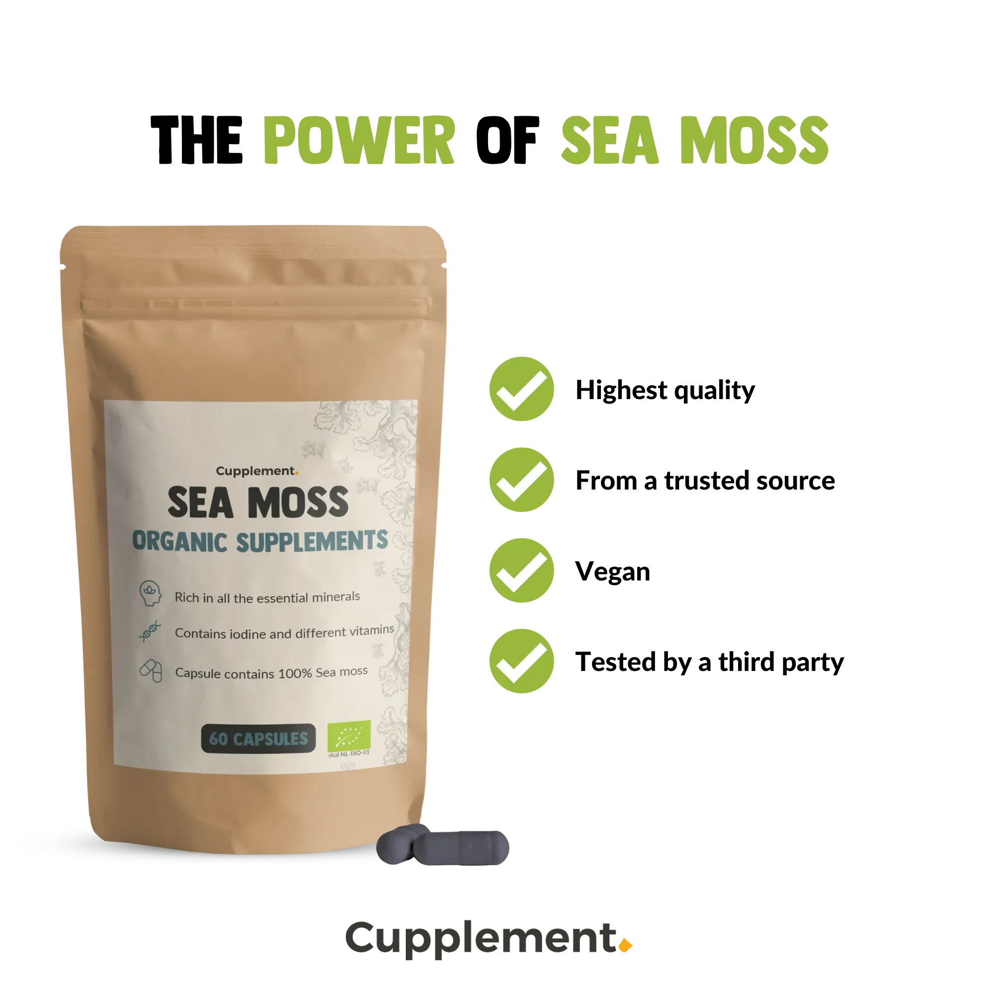 Sea moss Capsules - Sea Moss - Minerals, Sea Moss, Supplements - infusion.organic