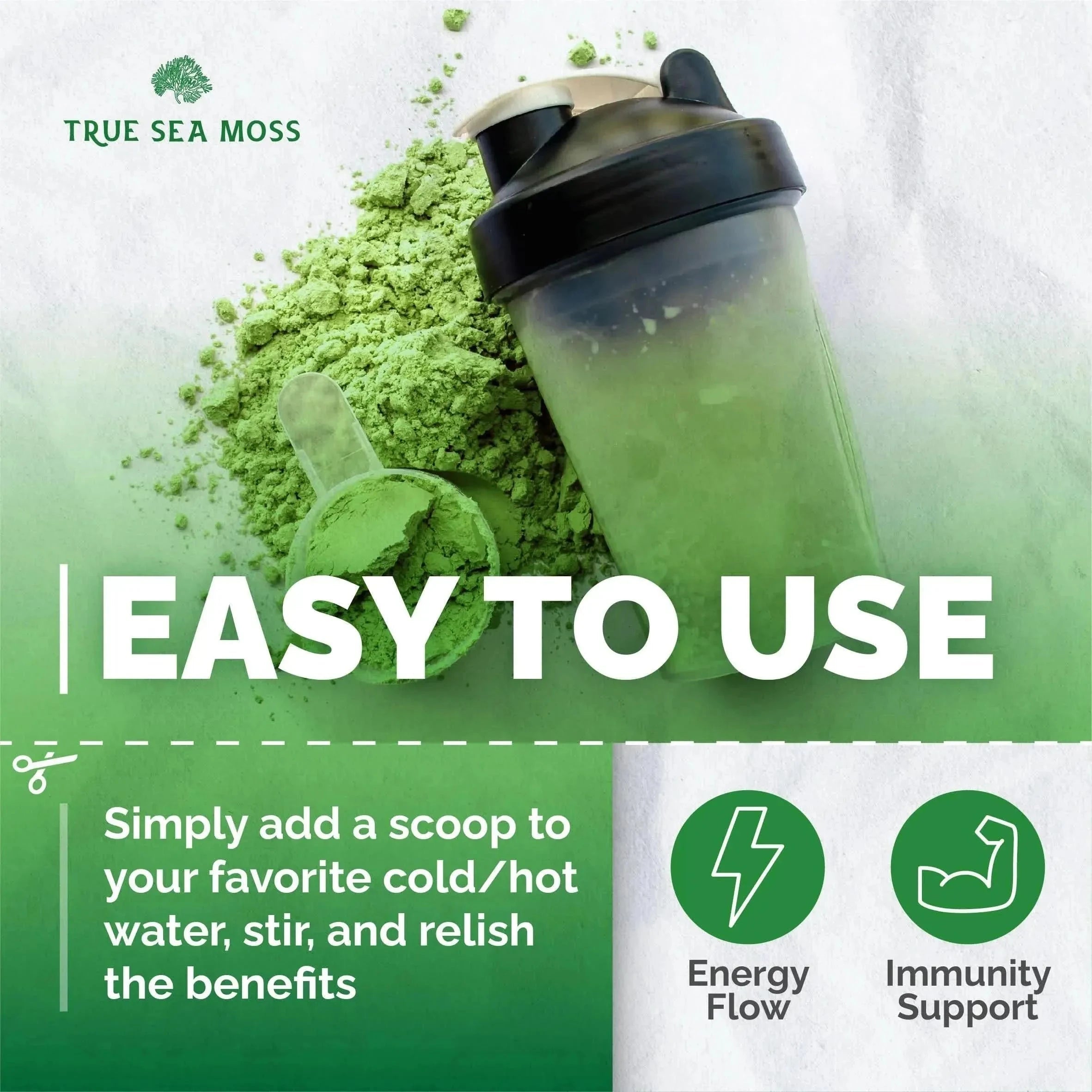 Sea Moss Green Superfood Blend with Spirulina, Ashwagandha - Sea Moss - Minerals, Supplement - infusion.organic