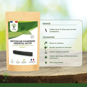 Active carbon stick - Water purifier - Water filters - Supplements, Water filters - infusion.organic
